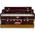Harmonium #1, Maharaja Musicals, Handmade Harmonium, 3 1/4 Octave (Saptak), 7 Stop, Standing, Coupler, Multi Bellow, Padded Bag, Tuned A440, Dark Mahogany Color, PDI-DB