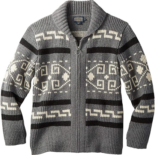 Pendleton Men's The Original Westerley Zip Up Cardigan Sweater, Black