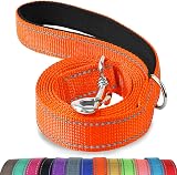 Joytale Padded Handle Dog Lead Double-Sided Reflective Nylon 1.2m Orange