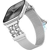 Girovo Metal Magnetic Band Compatible with Apple Watch Bands Women 41/40/38/49/46/45/44/42mm, Dressy Designer Stainless Steel Chain Mesh Loop Strap for iWatch Series 11 10 9 8 7 6 5 4 SE/Ultra 3 2 1