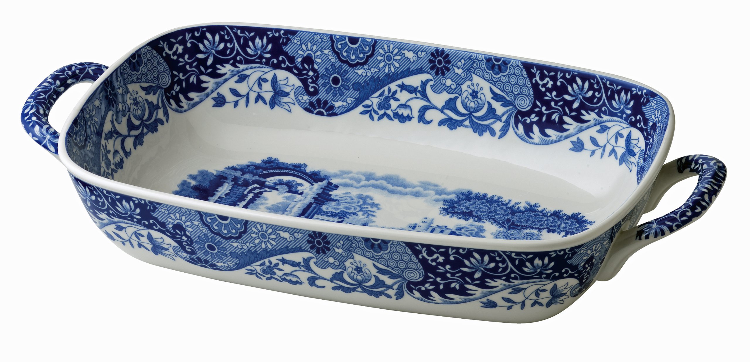 Spode Blue Italian Handled Serving Dish 783931408892 eBay