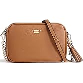 Chrysansmile Crossbody Bags for Women Genuine Leather Small Purse Black Soft Cross Body Bag with Tassel