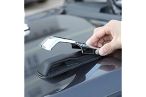 CheroCar JL Engine Hood Hinge Cover Decoration Cover Stickers Rec Exterior Accessories for Jeep Wrangler JL 2018-2025&Jeep Gladiator JT 2021-2025(Chrome)