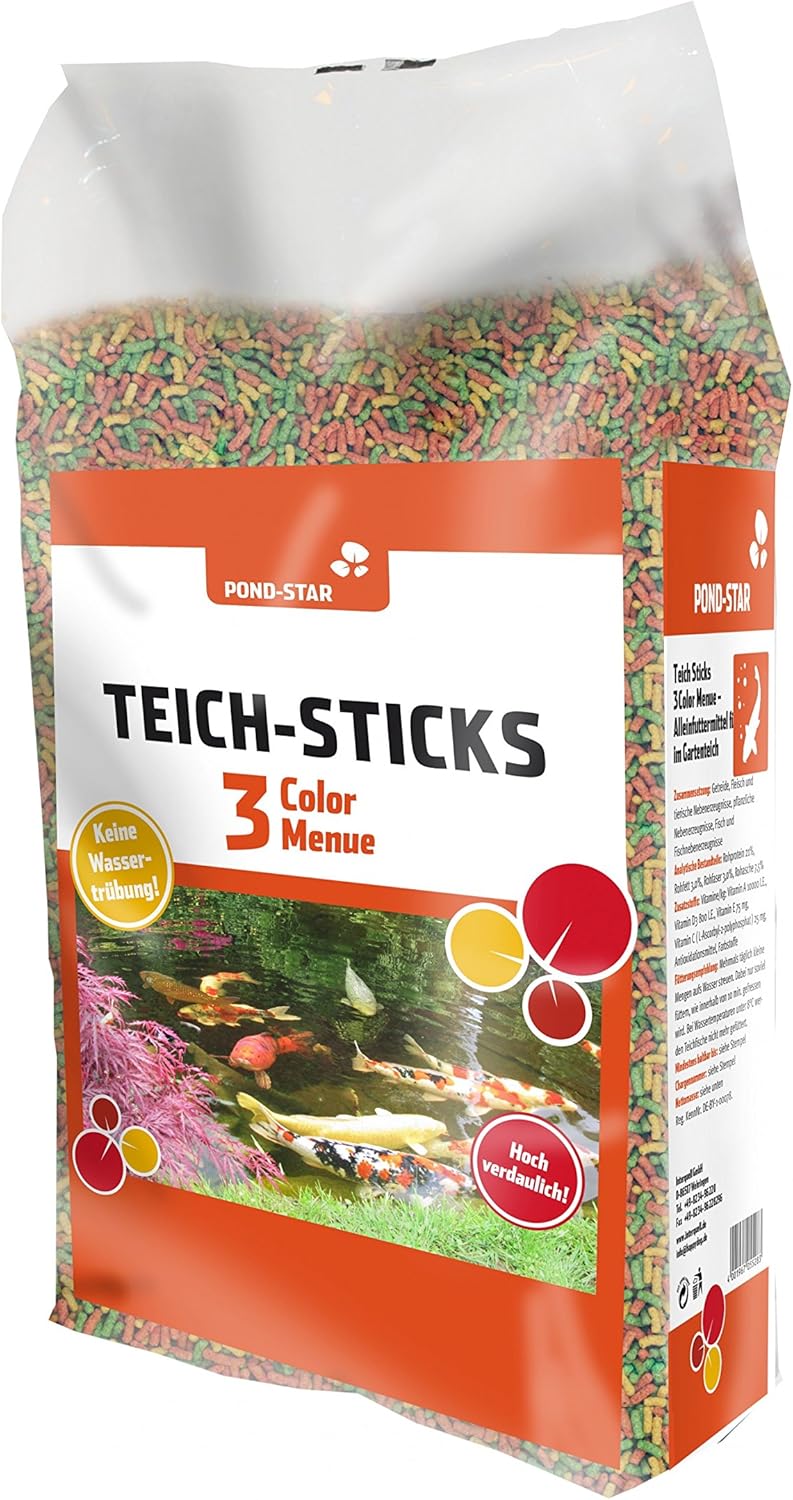 Mangime Per Pesci Da Laghetto - Stick 3 Colori, 7 Litri, Per Pesci Rossi E Koi - Foto 8