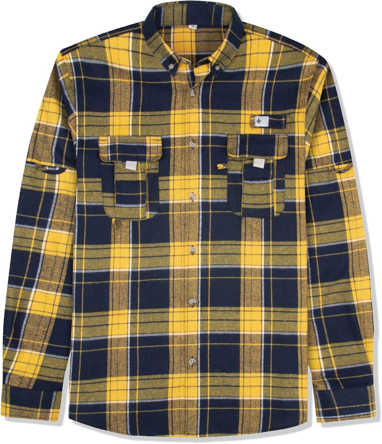 J.VER Men's Flannel Plaid Shirts Long Sleeve Regular Fit Button Down Casual Shirt for Boys: Clothing