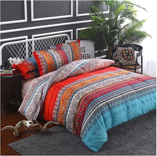 Amazon Com Kids Bohemian Duvet Cover Set Full Girls Boho Chic