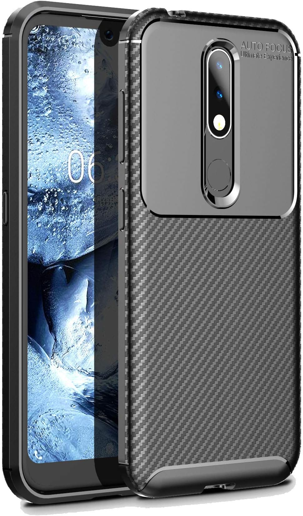 Nokia 4.2 Case, Cruzerlite Carbon Fiber Texture Design & Leather Texture Design Back Cover Anti-Scratch Shock Absorption Case for Nokia 4.2 (Carbon Black)