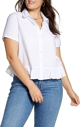 peplum button top
