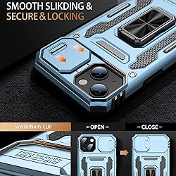 Goodon for iPhone 15 Plus Case with Sliding Camera