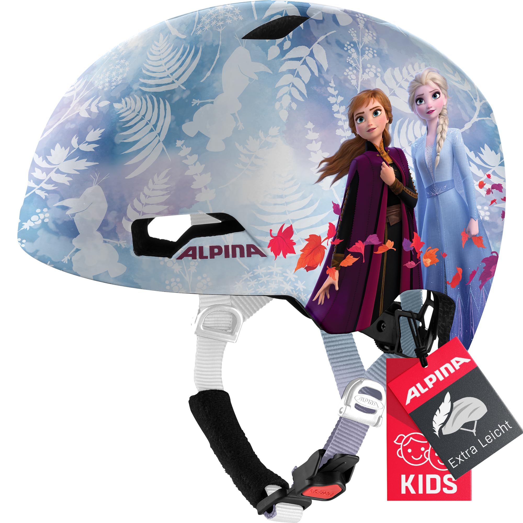 ALPINA Unisex - Children, HACKNEY DISNEY cycling helmet, Frozen II, 47-51 cm