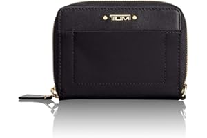 TUMI - Voyageur Tri-Fold Zip-Around - Aesthetic Women's Zipper Wallet with Cash/Card Holders - Travel Wallet - With Gift Box - Black