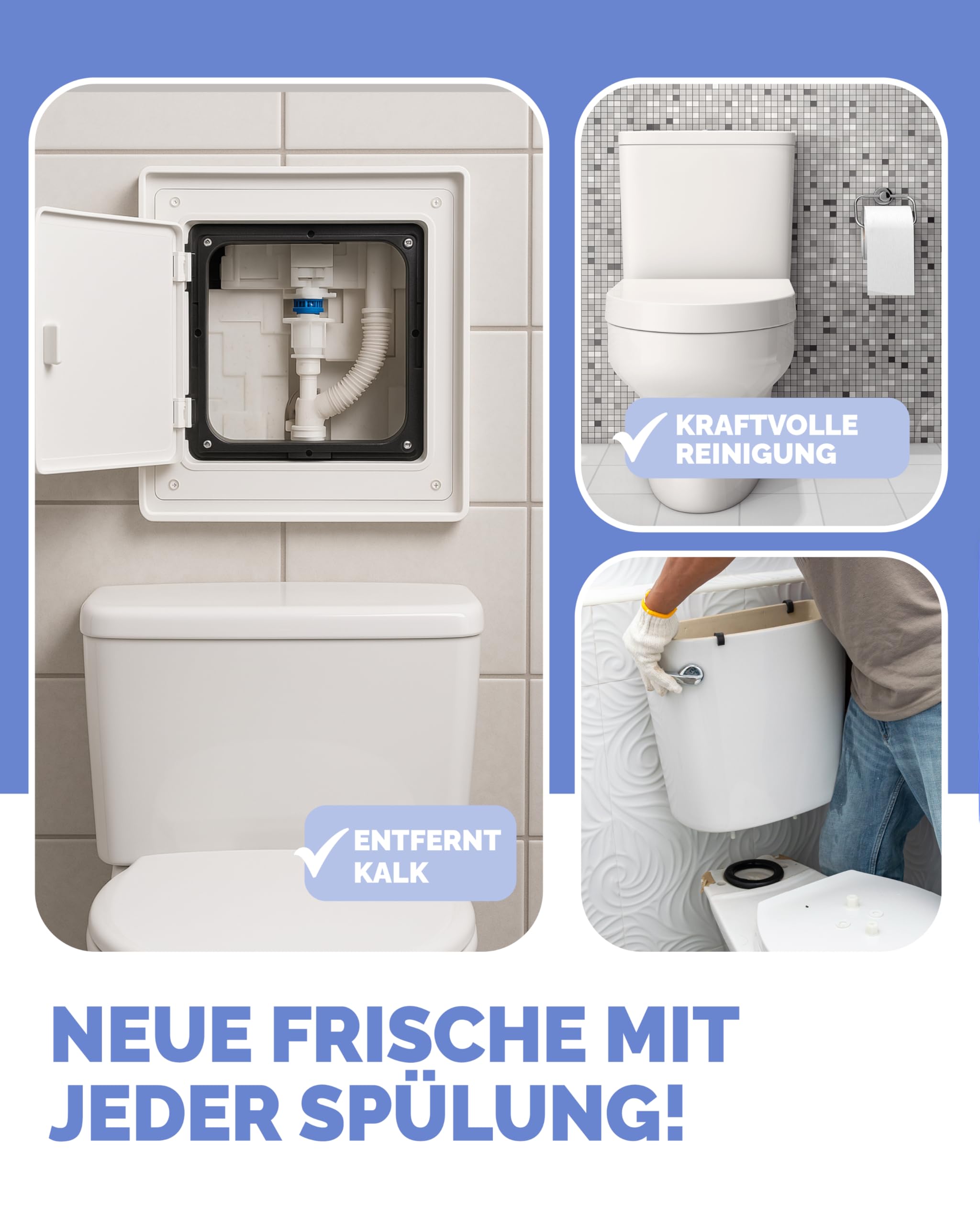 Optimal Products 5 Liter Spülkasten Entkalker mit Express-Wirkung nach 30 Minuten, 2 in 1 - Löst Kalk und reinigt den WC-Spülkasten 4