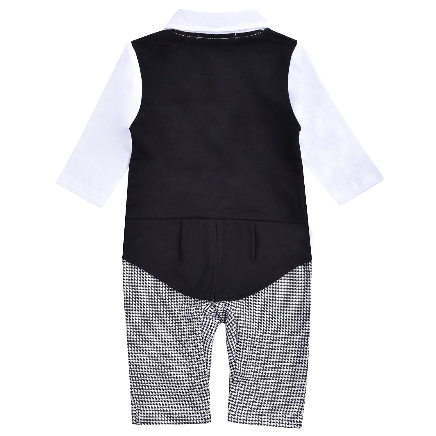 Costume Bébé Garçon Smoking Mariage - Ensemble Chemise + Gilet + Pantalon Gris - 3