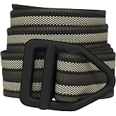 Bison Designs 38mm Wide Light Duty Belt with Black Buckle Chincilla M