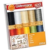 Gutermann Thread Set: Natural Cotton: 10 x 100m: Colour Assortment 1