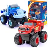 Blaze and Crusher Monster Turbo Truck Rechargeable 1:24 Racers Toy - Blaze and the Monster Machines Christmas &amp; Birthday Gifts for Kids, Boys, and Girls 3-8