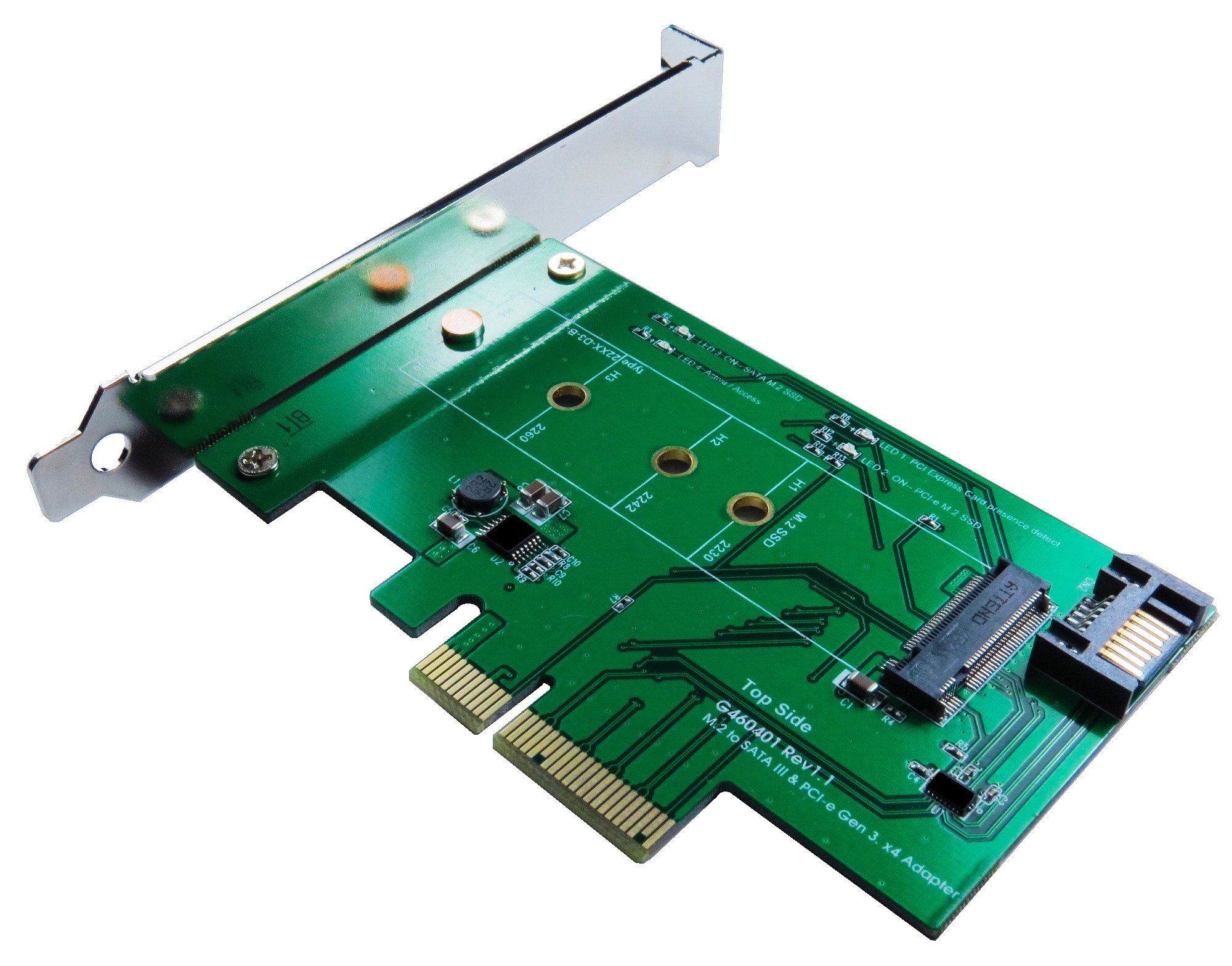 ZTC Lightning Card M.2 NGFF SSD (PCIe 2 and 4 Lane or SATA III Type) To PCI-e or SATA III Internal Card Model ZTC-EX001