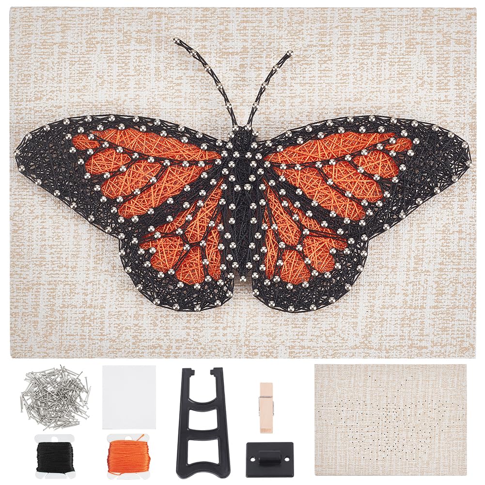 WEBEEDY DIY Butterfly String Art Kit for Beginner 3D Animal String Art Crafts Kit for Adults,Arts Crafts Kit with Instruction and All Supplies,Home Wall Decorations Christmas Unique Women Gift