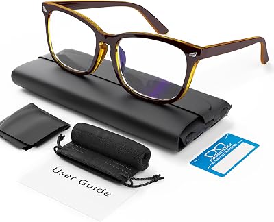 COOLOO Blue Light Blocking Glasses Anti Glare TR90 Frames Lightweight Gaming