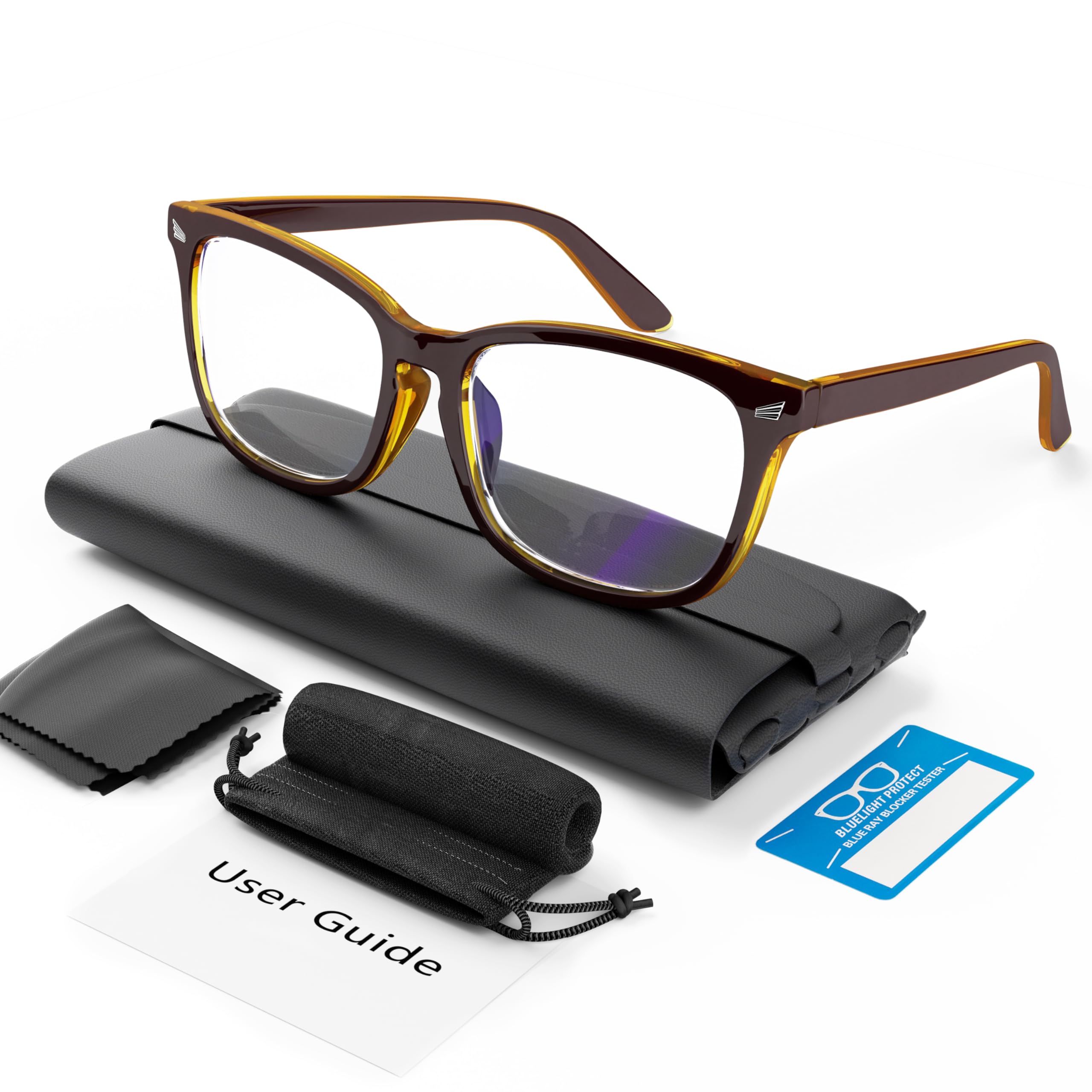 COOLOO Blue Light Blocking Glasses, Gaming Computer Glasses Anti Glare Headache Eyes Strain Glasses with Blue Light Filter, Super Light Weight Fashion