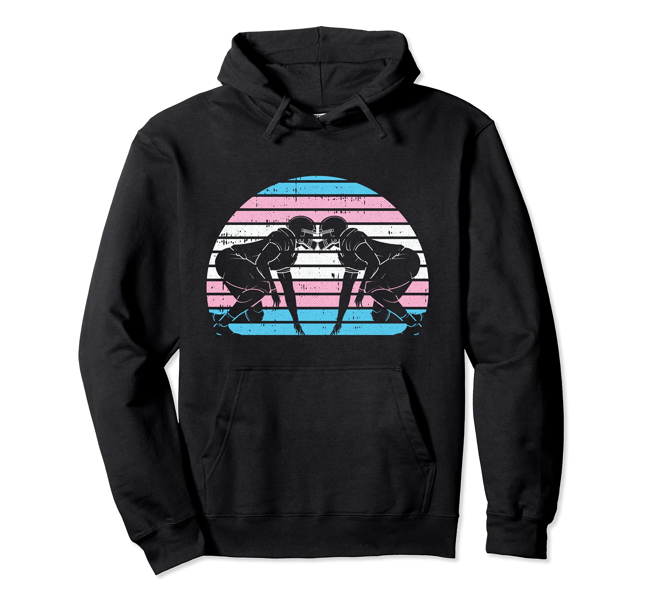 Football Player LGBT-Q Retro Trans-gender Pride Rugby Sport Pullover Hoodie