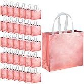 Eccliy 60 Pcs Reusable Gift Tote Bags Housekeeping Appreation Grocery Shopping Bag with Handles for Bridesmaid Wedding(Rose Gold)