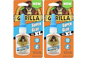 Gorilla Super Glue XL, Clear Glue, 25 Gram (Pack of 2) - All Purpose and Fast Setting for Projects and Repairs