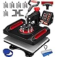 VEVOR 11 in 1 Heat Press Machine 12x15 Inch T Shirt Press Machine 360° Swing Away Digital Multifunction Sublimation Heat Transfer Machine for T-Shirt Hat Cap Mug Plate Pen Shoes
