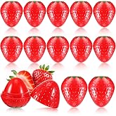 Dimsile 12 Pcs Strawberry Shaped Lip Balm Cute Set for Women Party Favors | Fruit Balm for Girls, Hydrating Formula, Moisturizing, Bridal Shower Wedding Teacher Appreciation, Strawberry Party Gift Bulk