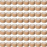 Treela 64 Pack 1" x 5 Yards Self Adhesive Cohesive Bandage Wraps, Elastic Breathable Athletic Tape, Flexible Self Adherent Bandage Rolls for Wrist, Ankle, Fingers, Sports & Pets (Beige)