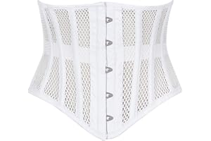 Heavy Duty Underbust Steel Boned Waist Trainer Cincnher Womens Waspie Mesh Corset
