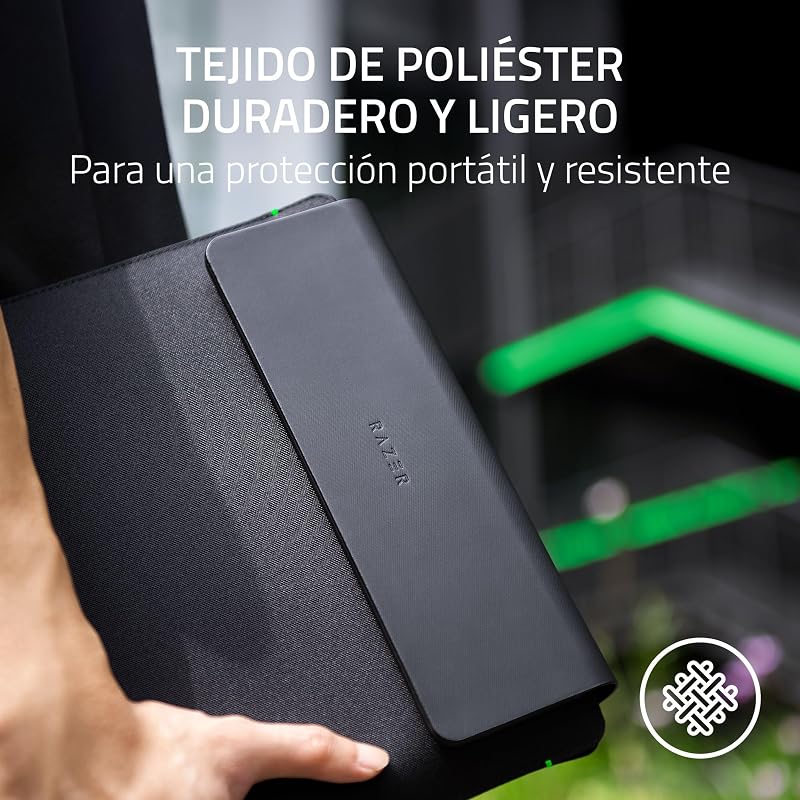 Funda para portátil 16" com carregamento sem fios - Duas zonas compatíveis com MagSafe para telemóvel e auscultadores - Carregamento rápido até 15W - Interior almofadado | Preto