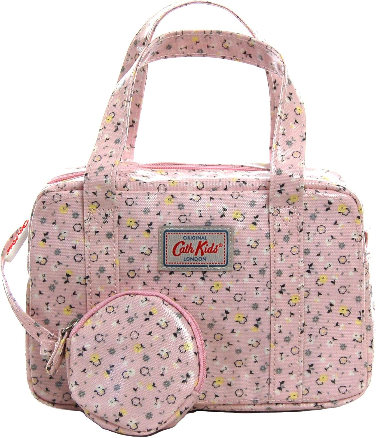 Cath Kidston Mini Zip Top Grab Bag with Attached Detachable Purse Micro in Soft Blush Pink