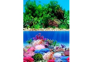 ELEBOX Fish Tank Stickers Wallpaper Seaweed Background Aquarium Background Decoration Water Plants Fish Tank Background 15.7"x 40"