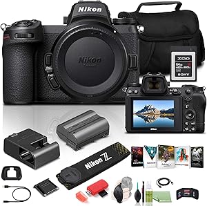 Nikon Z 6II Mirrorless Digital Camera 24.5MP (Body Only) (1659) USA Model + 64GB XQD Card + Corel Photo Software + Case + HDMI Cable + Card Reader + Hand Strap + More