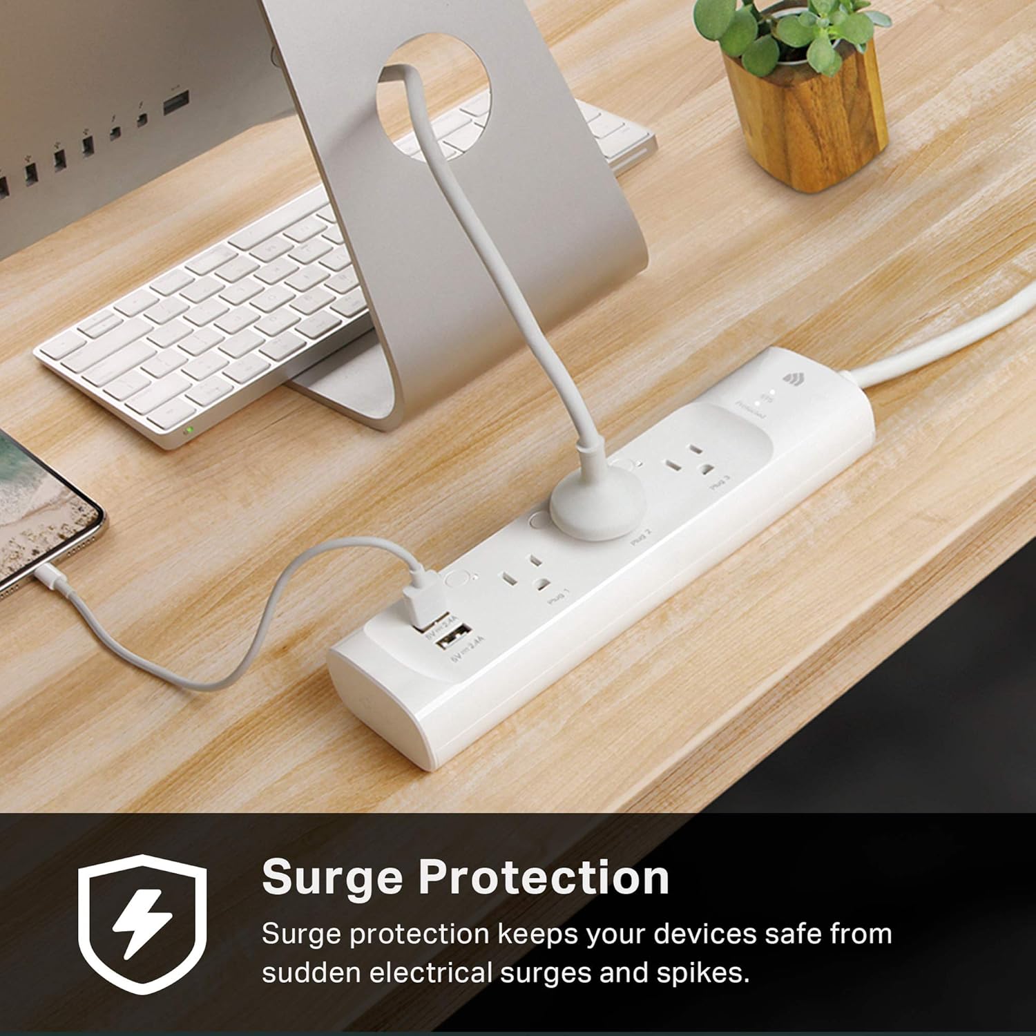 Kasa Smart Plug Power Strip, Surge Protector w/ 3 Smart Outlets and 2 USB Ports, Works with Alexa Echo & Google Home , No Hub Required (KP303): Home Improvement