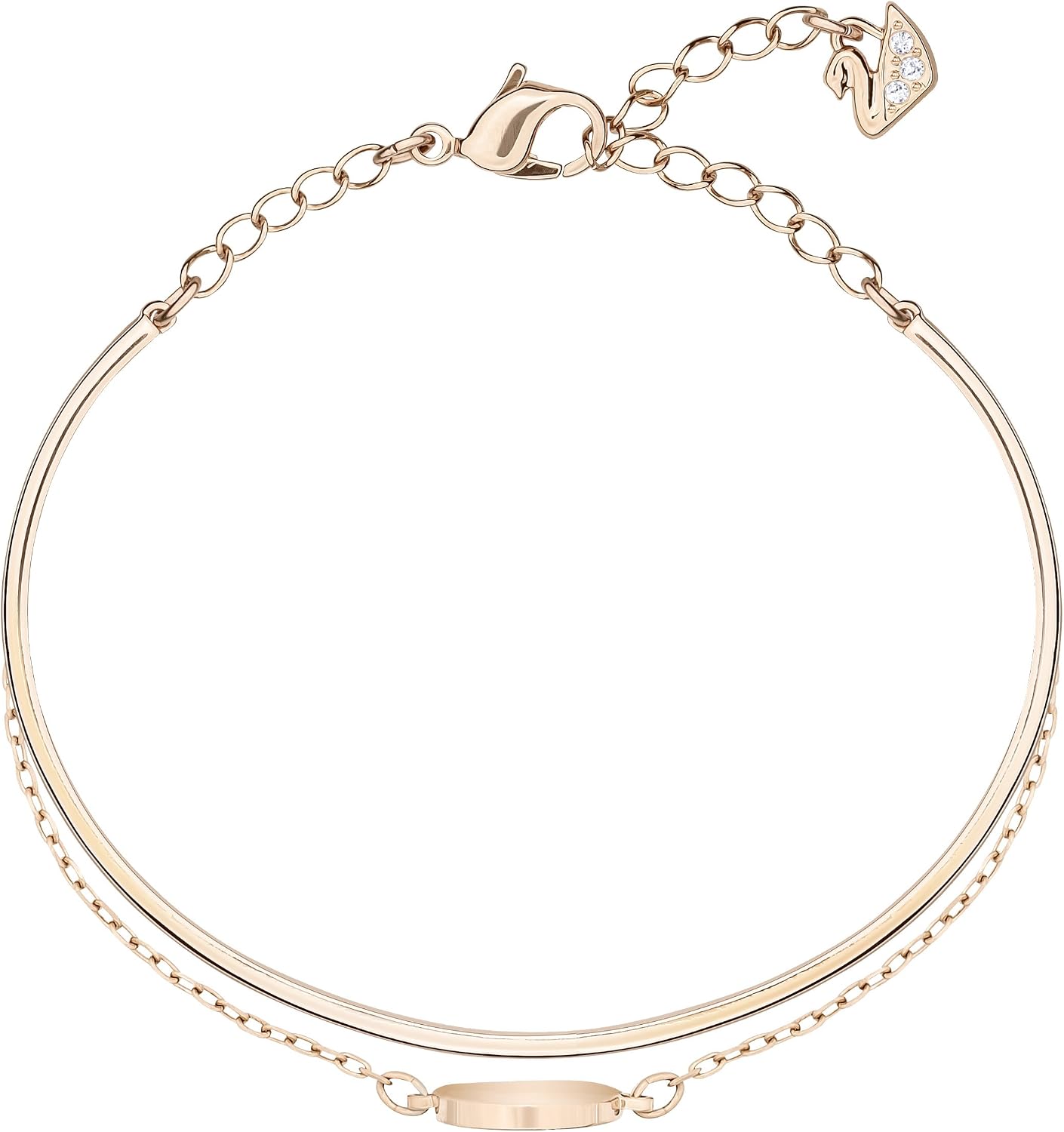 Swarovski Ginger bangle, Gray, Rose gold-tone plated, Rose gold-tone plated/Grey, Medium - Image 3