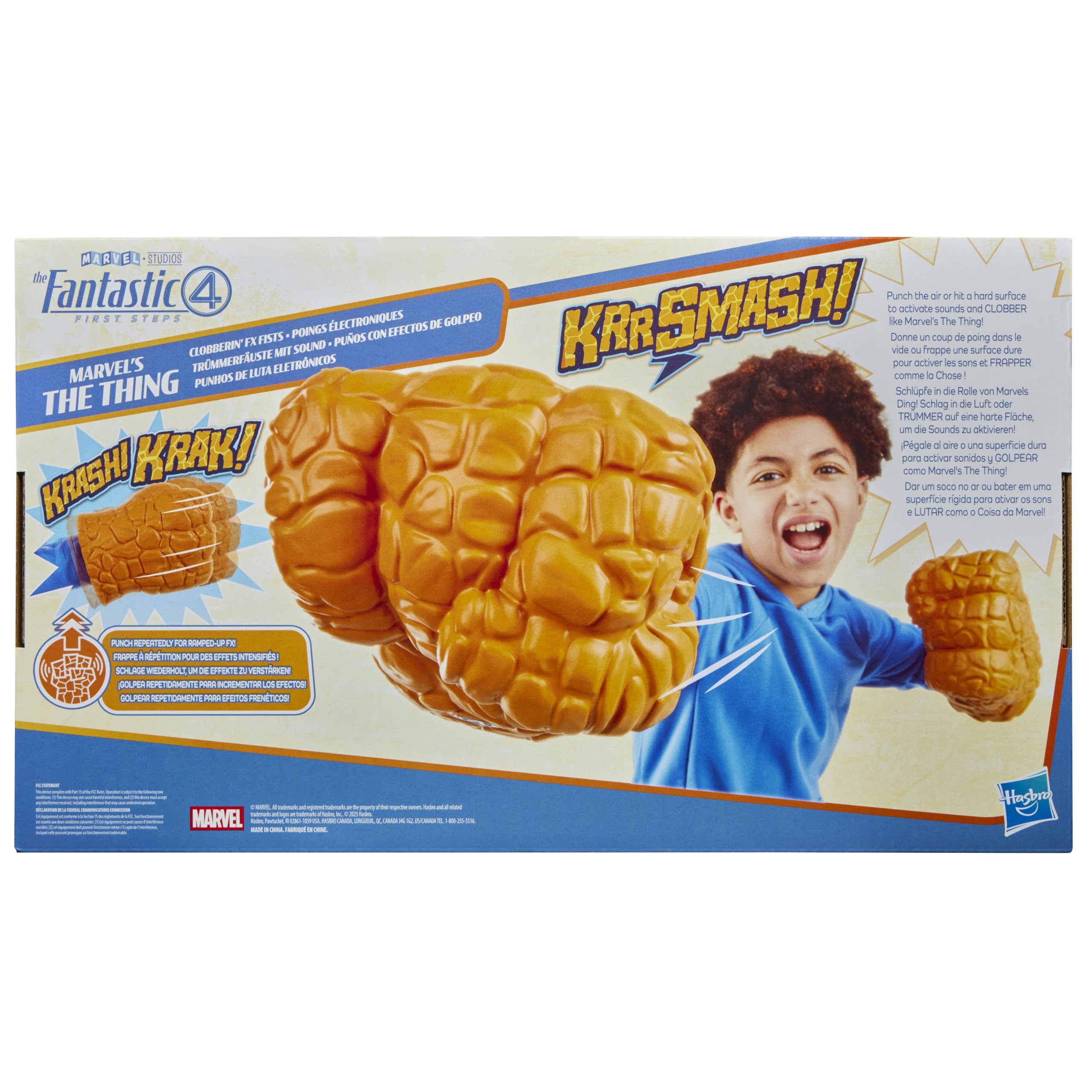 FANTASTIC FOUR Marvel Studios’ The First Steps Marvel’s The Thing Clobberin’ FX Fists, Super Hero Role Play Toys for Costumes, Kids Ages 5+