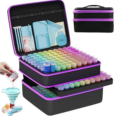 ARTDOT 240 Slots Diamond Art Storage Boxes Kit Portable Bead Organizer