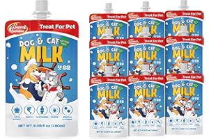 SUPER PAWBULOUS SuperPaw Pet Milk – Lactose-Free Dog & Cat Milk for All Breeds and Ages, Easy to Digest, Liquid Formula with Probiotics for Sensitive Stomachs, Nutrient-Rich – 10 Pack (60.87oz)