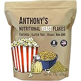 Anthony's Premium Nutritional Yeast Flakes, 1 lb, Fortified, Gluten Free, Non GMO, Vegan