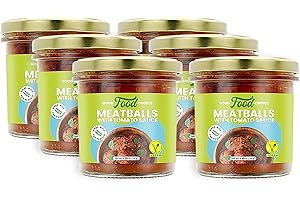 Good Food Choice Plant Based Meatballs with Tomato Sauce, Gluten Free, Vegan (Pack of 6)