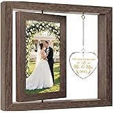 1 Year Anniversary Picture Frame Gifts, Personalized 1st Anniversary Wedding Picture Frame Gift for Her Him, One Year Anniversary Ideas for Couple Wife Husband, 5x7 Pictures Frame, Display 2 Marriage Photos