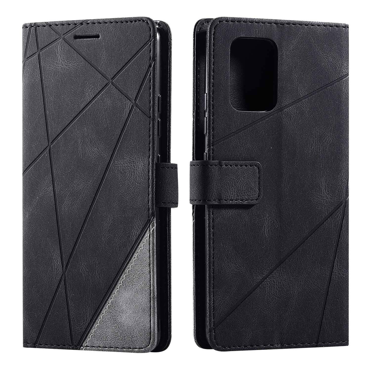 SONWO PU Leather Wallet Case with Magnetic Closure and Flip for Samsung Galaxy S10 Lite Black