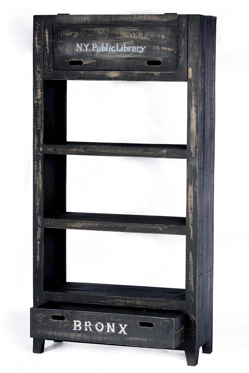 SIT-Möbel 4299-11 Regal Bronx, 90 x 35 x 180 cm, Mangoholz lackiert