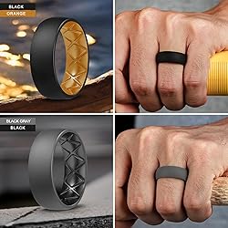 Egnaro Silicone Ring Men 1/4/6/7 Multipack of