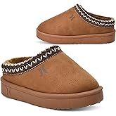 Hurley Kids Modi Slippers - Indoor and Outdoor Slip-On Shoes for Boys and Girls, Durable Clogs With Faux Fur Fleece Lining - Warm Winter House Slippers