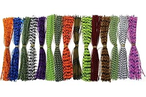Tigofly 15 Bundles 13cm 5inch Barred Color Silicone Skirts Legs Pearl Flake DIY Spinner Bait Squid Rubber Thread Fly Tying Ma