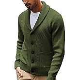 PJ PAUL JONES Mens Shawl Collar Cardigan Sweaters Knit Textured Sweater Button Down Cardigans