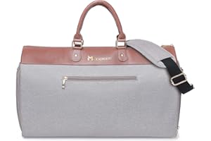 Modoker Womens Convertible Garment Bags for Travel, Carry On Garment Bag - 2 in 1 Hanging Suitcase Suit Luggage Bag, Grey